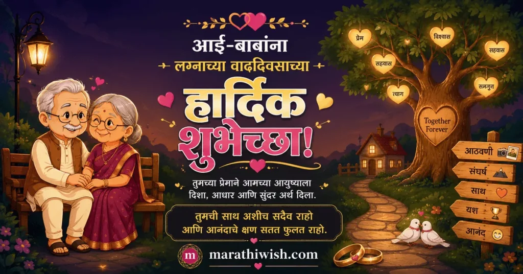 Anniversary Wishes for Mom Dad in Marathi Text