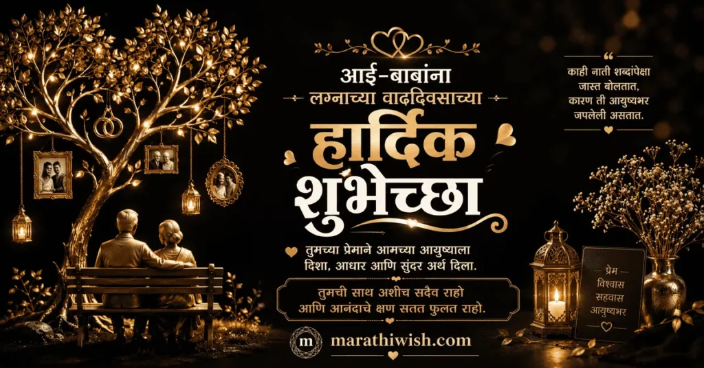 Anniversary Wishes for Mom Dad in Marathi from Son
