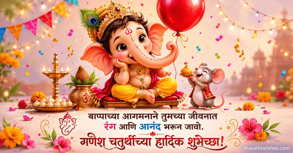 Ganesh Chaturthi Wishes in Marathi for Friends