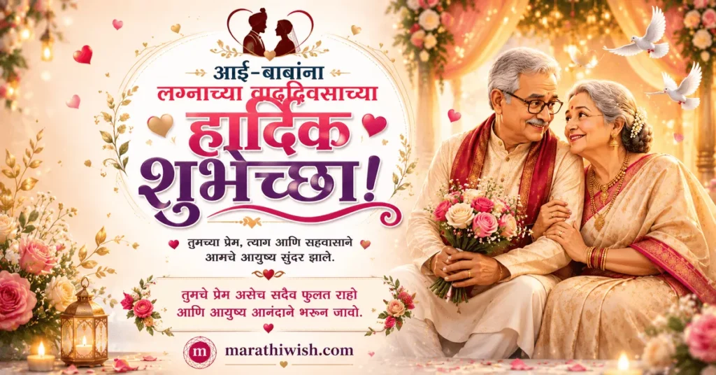 Happy Anniversary Wishes for Mom Dad in Marathi