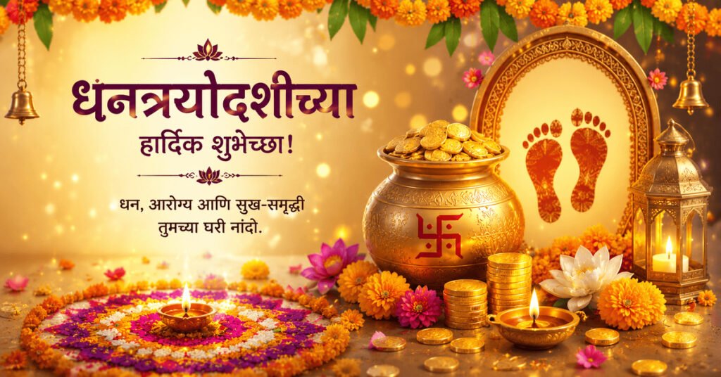 Happy Dhanteras Wishes in Marathi