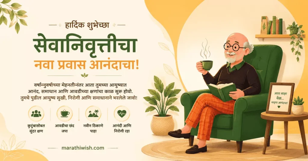Happy Retirement Wishes in Marathi