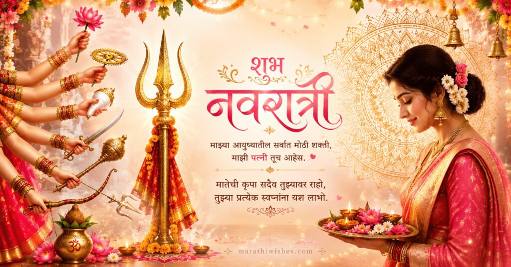 Navratri Wishes in Marathi for Wife