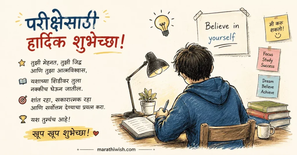 All the Best & Good Luck Wishes for 12th Exam in Marathi