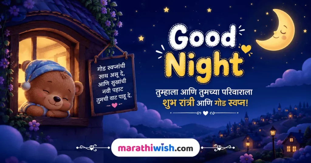 Good Night Wishes for Friends in Marathi