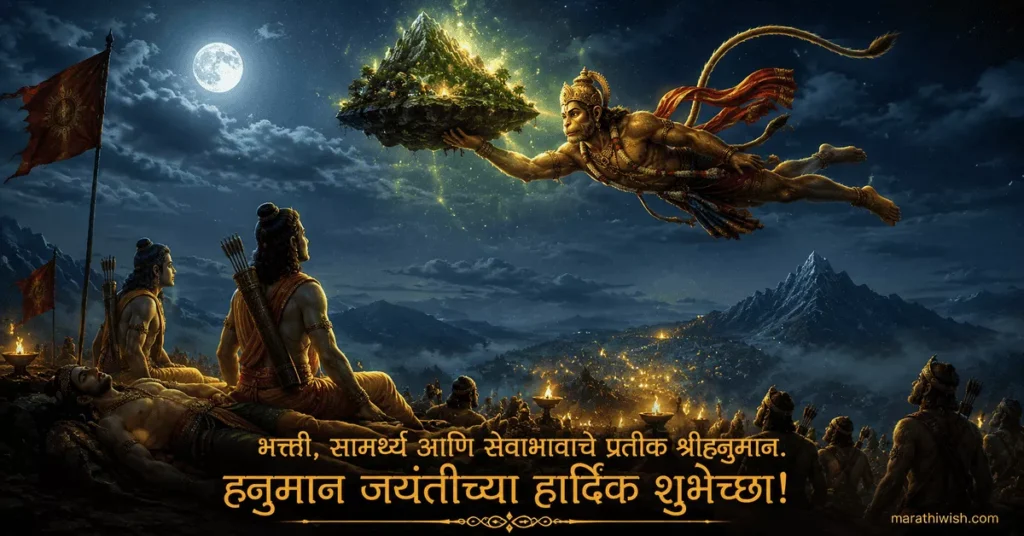Hanuman Jayanti Chya Hardik Shubhechha in Marathi Text