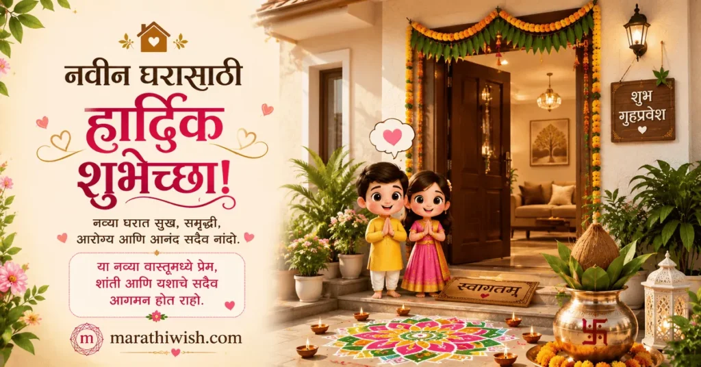 My New Home Wishes in Marathi for Friend