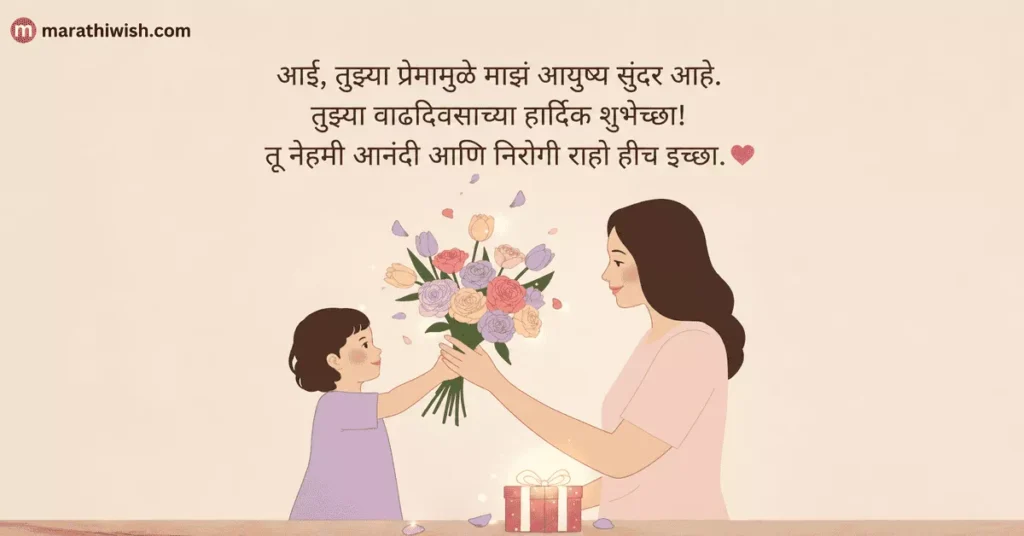 Aai Chya Birthday Wishes in Marathi