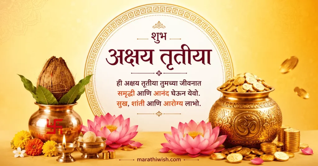 Akshaya Tritiya Chya Hardik Shubhechha in Marathi Text