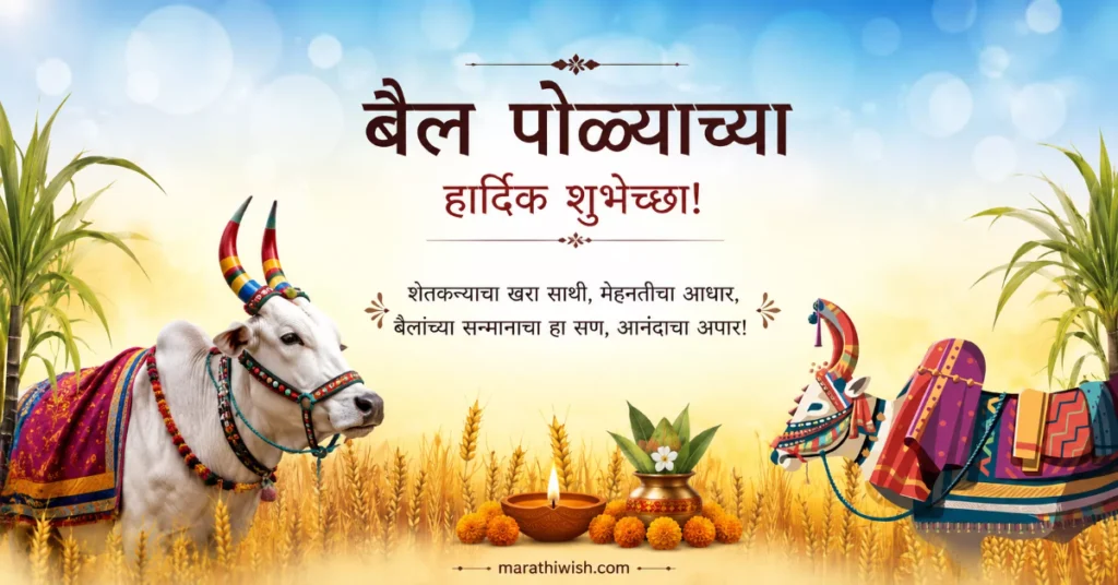 Bail Pola Wishes in Marathi with Images