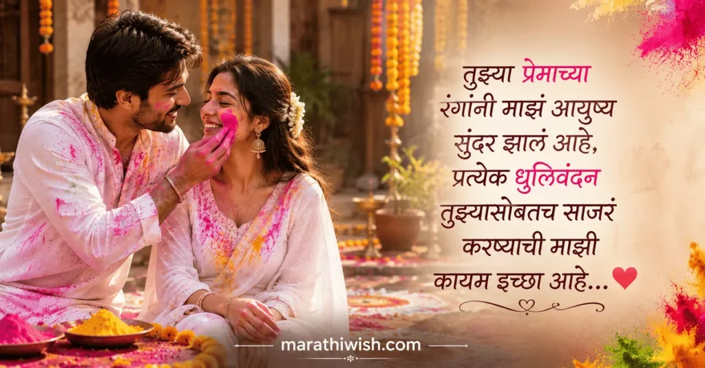 Dhulivandan Wishes in Marathi for Wife