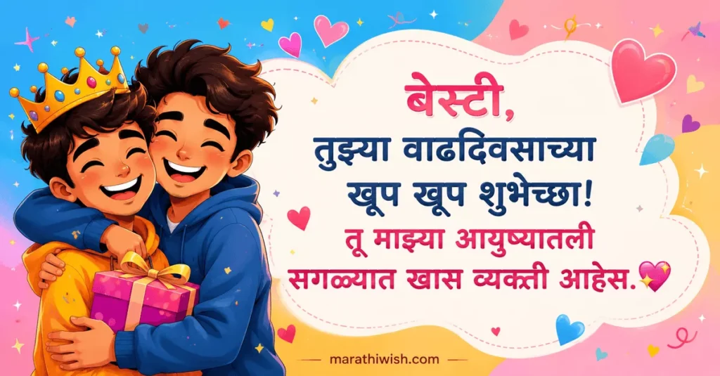 Friendship Maitrin Birthday Wishes in Marathi