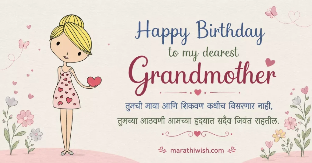 Funny Birthday Wishes for Grandmother in Marathi