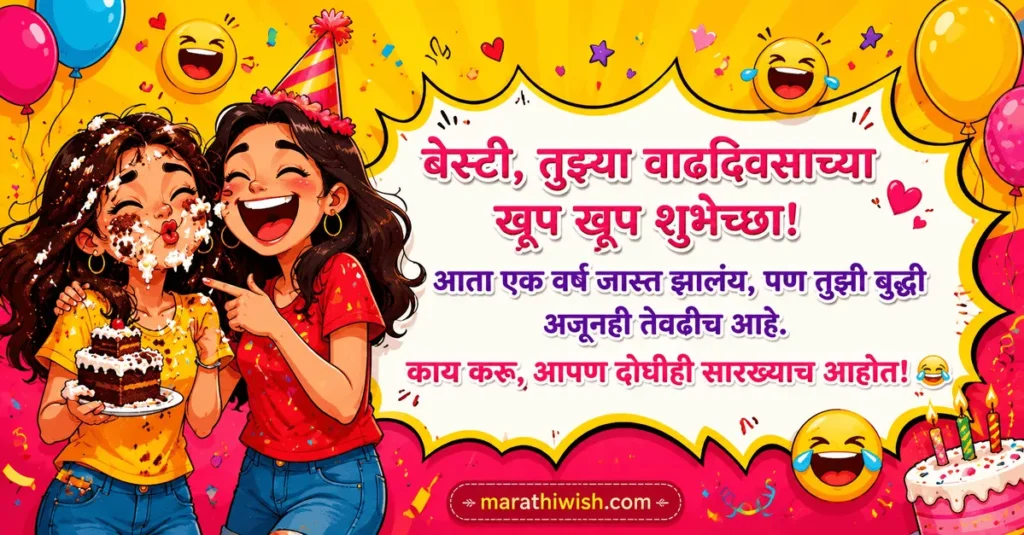 Funny Birthday Wishes in Marathi for Friend