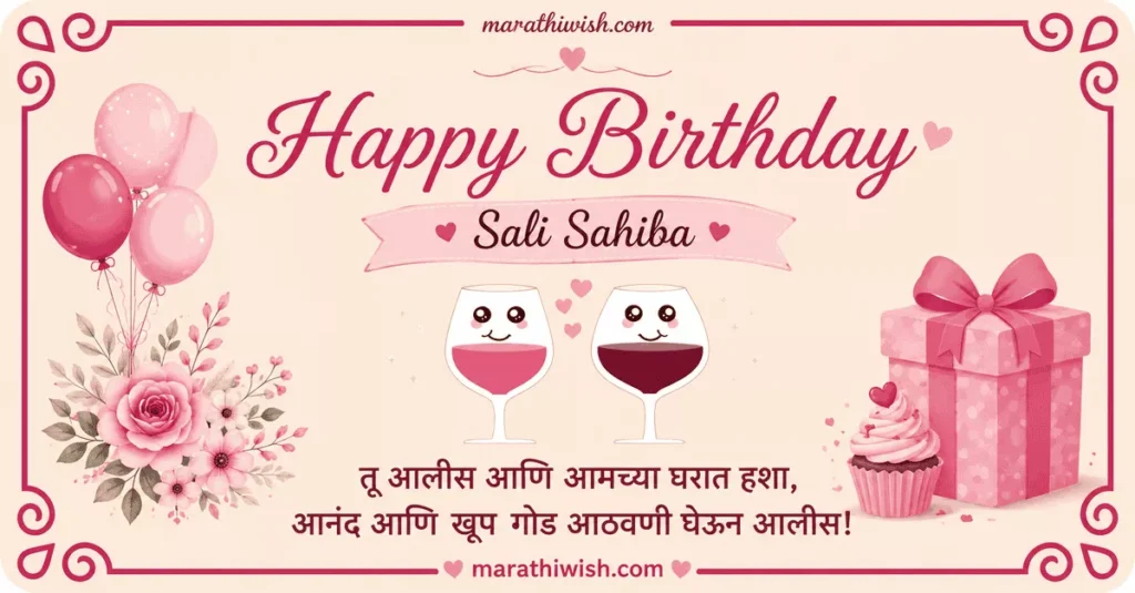 Happy Birthday Sali Sahiba Wishes in Marathi