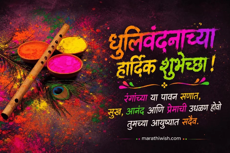 Happy Dhulivandan Wishes in Marathi