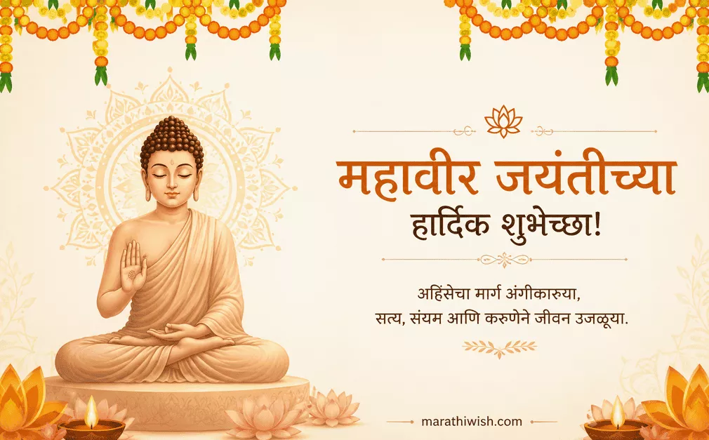 Best Mahavir Jayanti Wishes with Images in Marathi