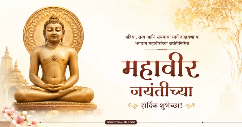 Mahavir Jayanti Wishes with Images in Marathi