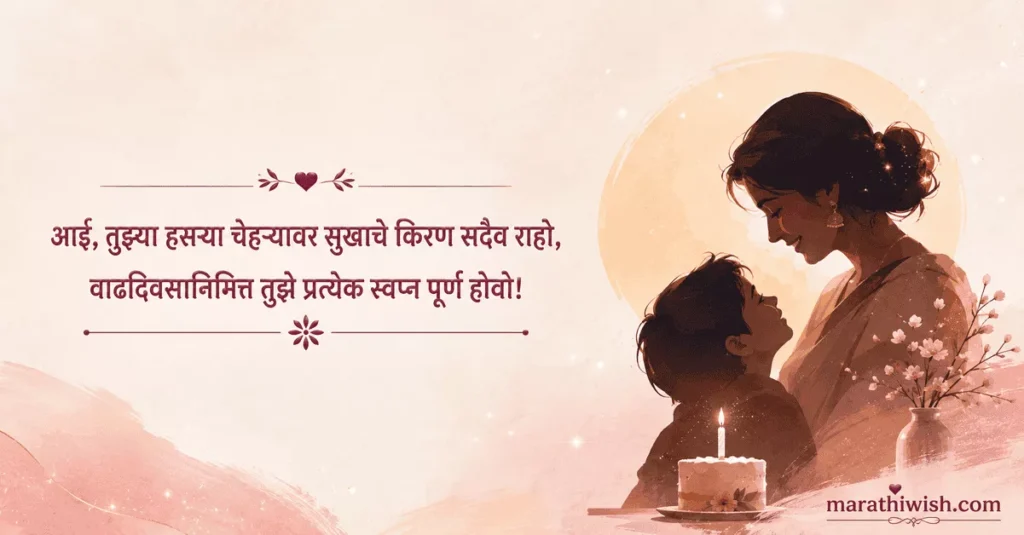 Mummy La Birthday Wishes in Marathi