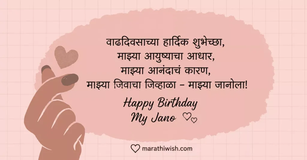 Romantic Birthday Wishes in Marathi for Husband