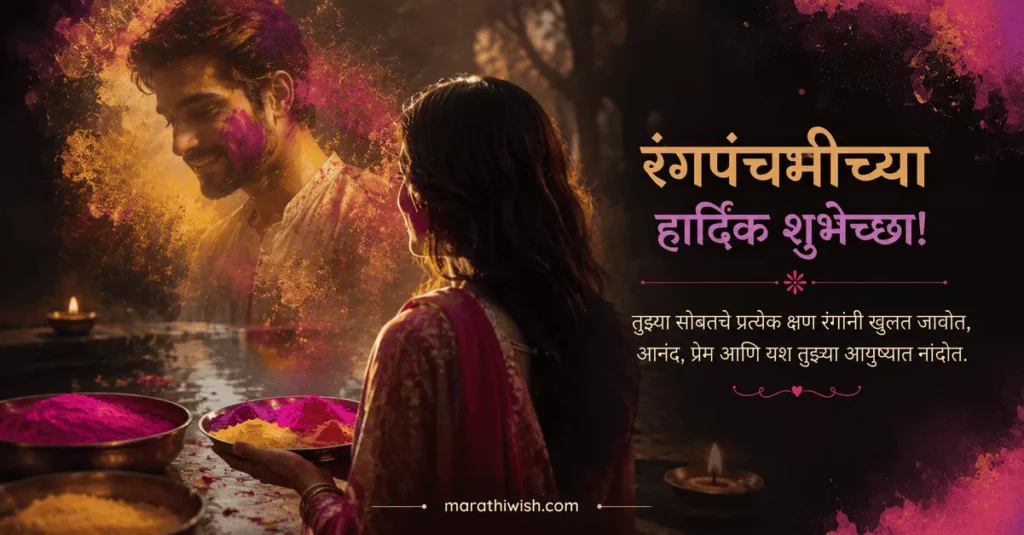 Romantic Rang Panchami Wishes in Marathi