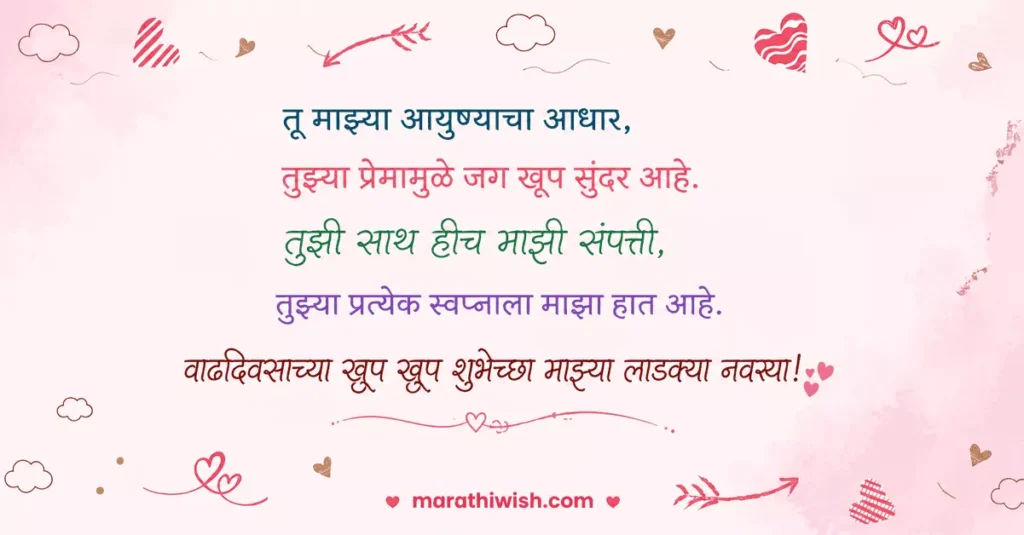 Simple Birthday Wishes for Wife in Marathi