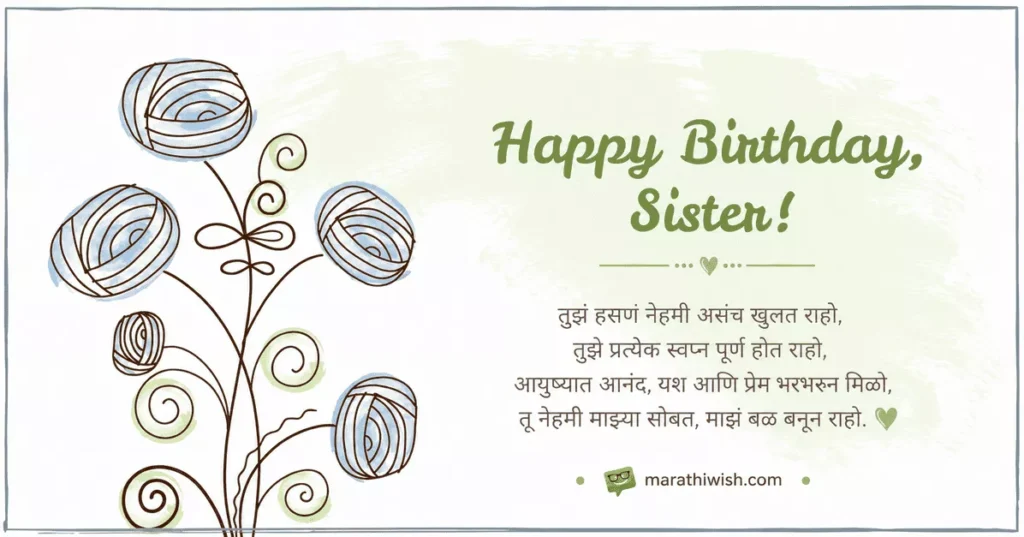 Tai Sathi Birthday Wishes in Marathi