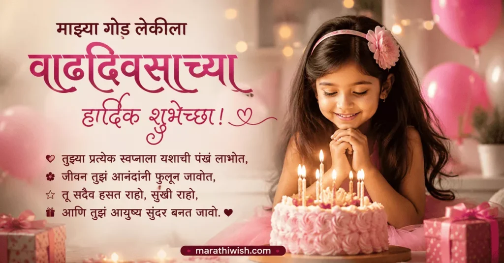 Thank You Message for Daughter Birthday Wishes in Marathi