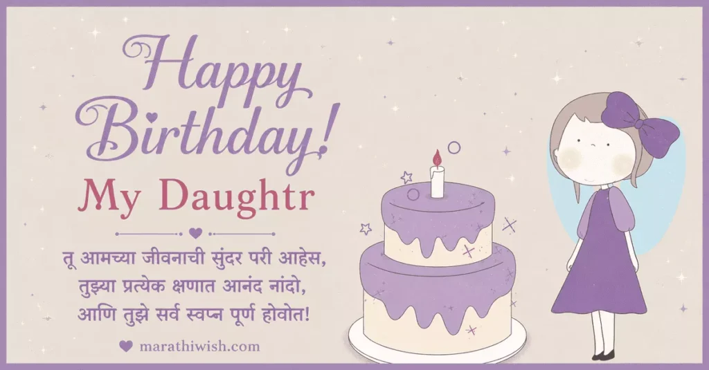 Thanks for My Daughter Birthday Wishes in Marathi