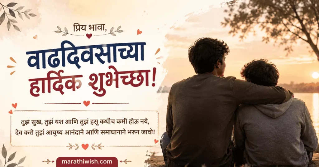 Heart Touching Birthday Wishes for Brother in Marathi
