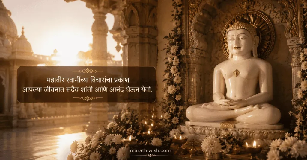 भगवान महावीर जयंती शुभेच्छा (Bhagwan Mahavir Jayanti Shubhechha Wishes in Marathi)