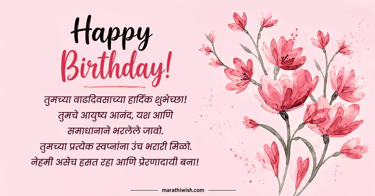 Birthday Wishes for Colleague in Marathi
