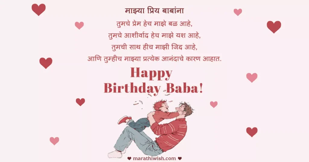 Birthday Wishes for Father from Daughter in Marathi